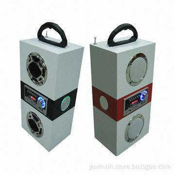Wooden Speakers with Colorful Toning Press-button